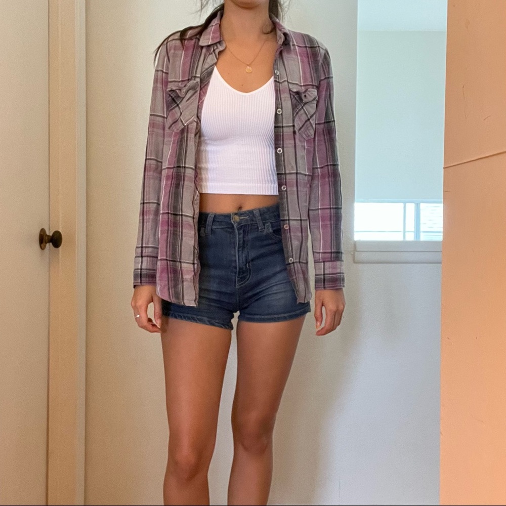 Nollie Gray Purple flannel